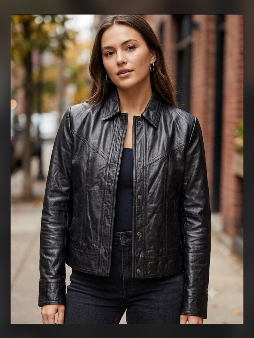 Banana Republic Black Leather Moto Jacket